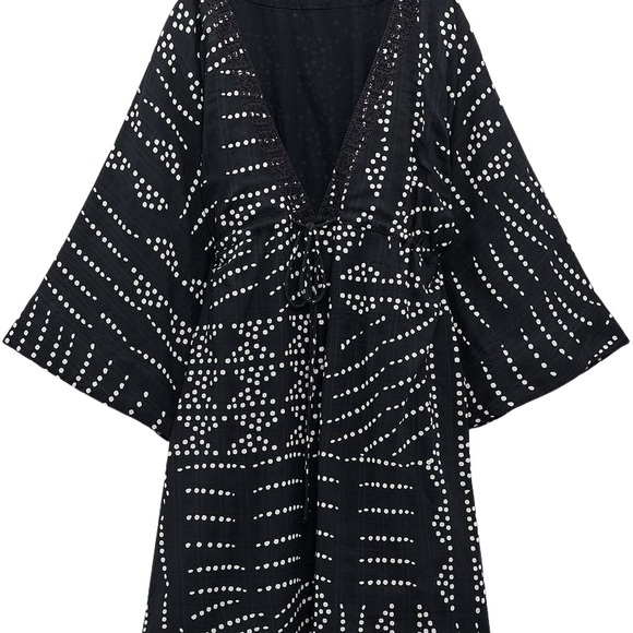 Zara Limited Edition Printed Kaftan Dress - Picture 3 of 5